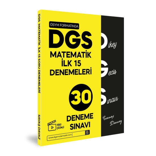 30x15 DGS Matematik ilk 15 Soru Denemeleri 2024 TR Akademi Yayınları